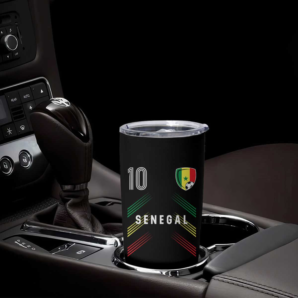 Senegal Soccer Sports Graphic Number 10 Jersey Style Tumbler Cup Proud Senegalese Football Fans Game Day Pride