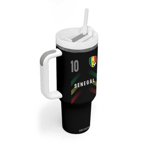 Senegal Soccer Sports Graphic Number 10 Jersey Style Tumbler With Handle Proud Senegalese Football Fans Game Day Pride