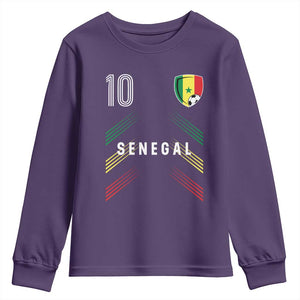 Senegal Soccer Sports Graphic Number 10 Jersey Style Youth Sweatshirt Proud Senegalese Football Fans Game Day Pride