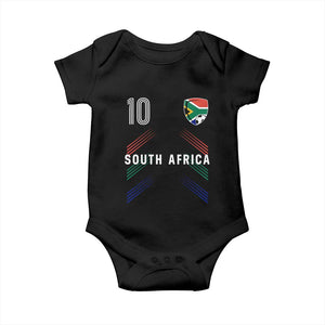 South Africa Soccer Sports Graphic Number 10 Jersey Style Baby Onesie Proud South African Football Fans Game Day Pride
