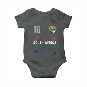 South Africa Soccer Sports Graphic Number 10 Jersey Style Baby Onesie Proud South African Football Fans Game Day Pride