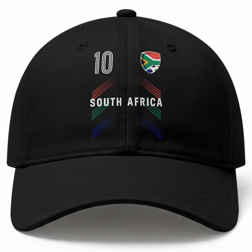 South Africa Soccer Sports Graphic Number 10 Jersey Style Baseball Cap Proud South African Football Fans Game Day Pride