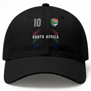 South Africa Soccer Sports Graphic Number 10 Jersey Style Baseball Cap Proud South African Football Fans Game Day Pride