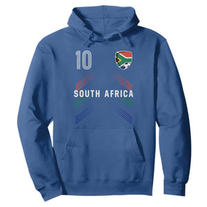 South Africa Soccer Sports Graphic Number 10 Jersey Style Hoodie Proud South African Football Fans Game Day Pride