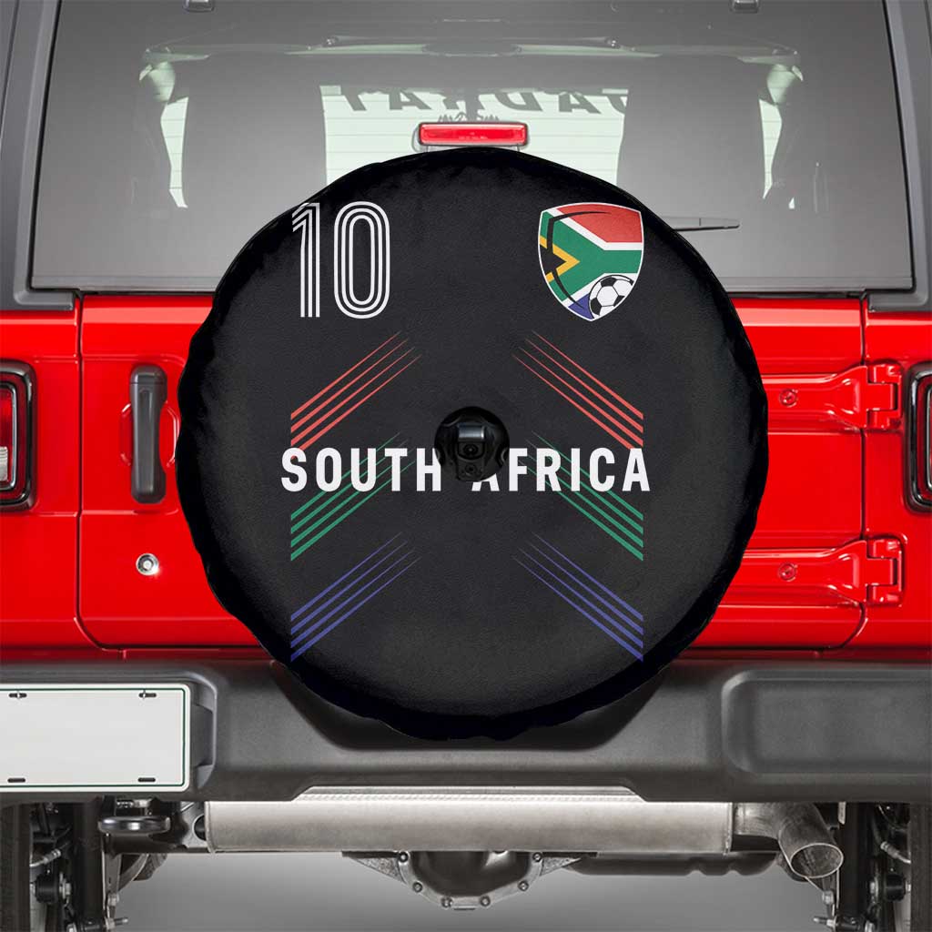 South Africa Soccer Sports Graphic Number 10 Jersey Style Spare Tire Cover Proud South African Football Fans Game Day Pride