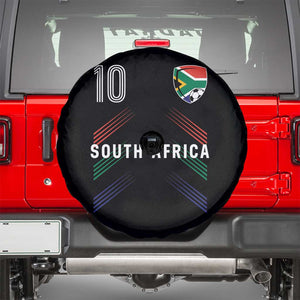 South Africa Soccer Sports Graphic Number 10 Jersey Style Spare Tire Cover Proud South African Football Fans Game Day Pride
