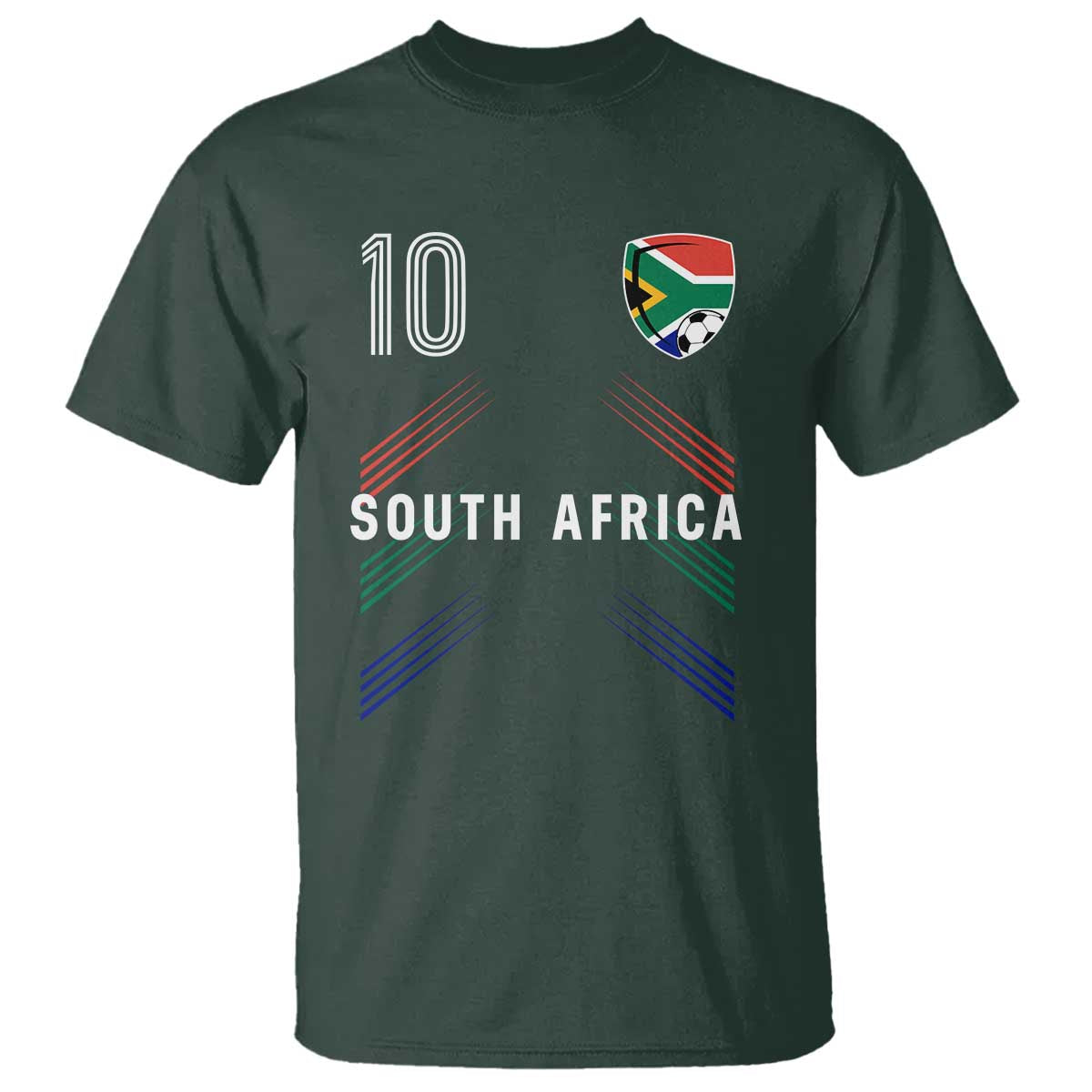 South Africa Soccer Sports Graphic Number 10 Jersey Style T Shirt Proud South African Football Fans Game Day Pride