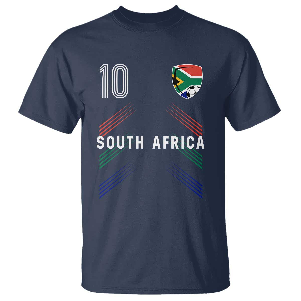 South Africa Soccer Sports Graphic Number 10 Jersey Style T Shirt Proud South African Football Fans Game Day Pride