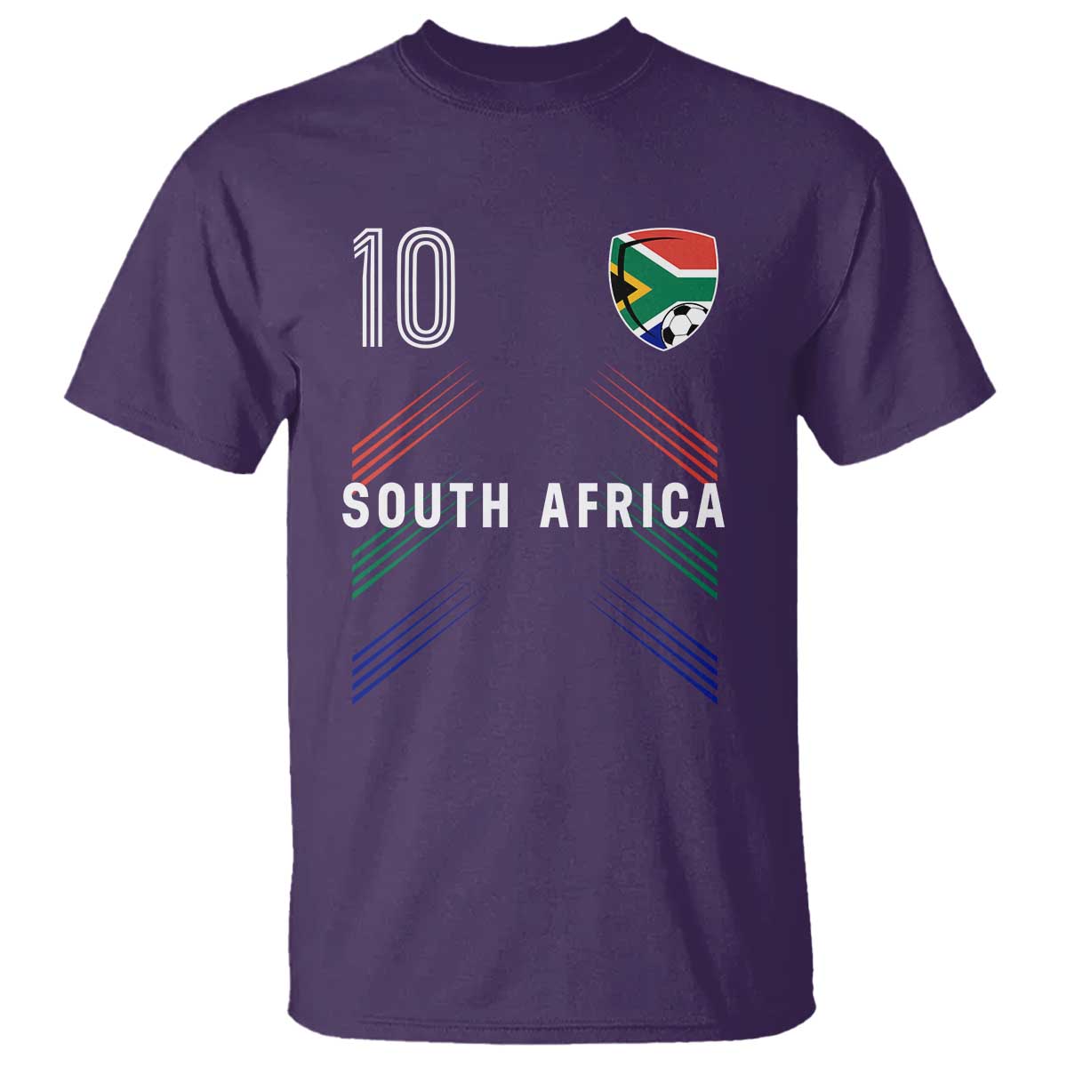 South Africa Soccer Sports Graphic Number 10 Jersey Style T Shirt Proud South African Football Fans Game Day Pride
