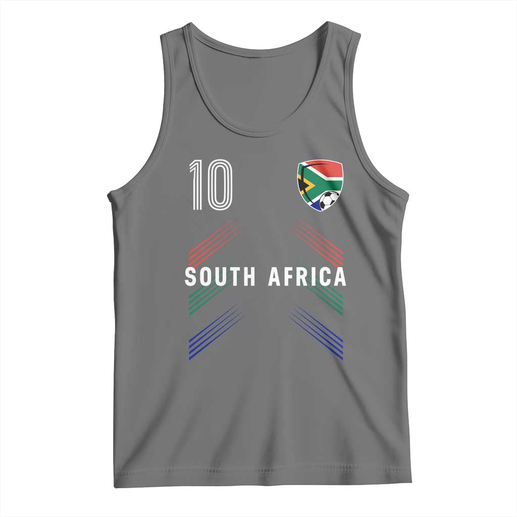South Africa Soccer Sports Graphic Number 10 Jersey Style Tank Top Proud South African Football Fans Game Day Pride