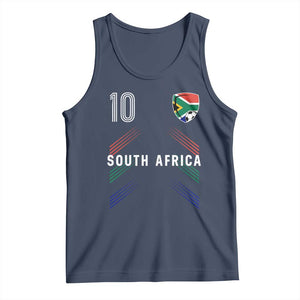 South Africa Soccer Sports Graphic Number 10 Jersey Style Tank Top Proud South African Football Fans Game Day Pride