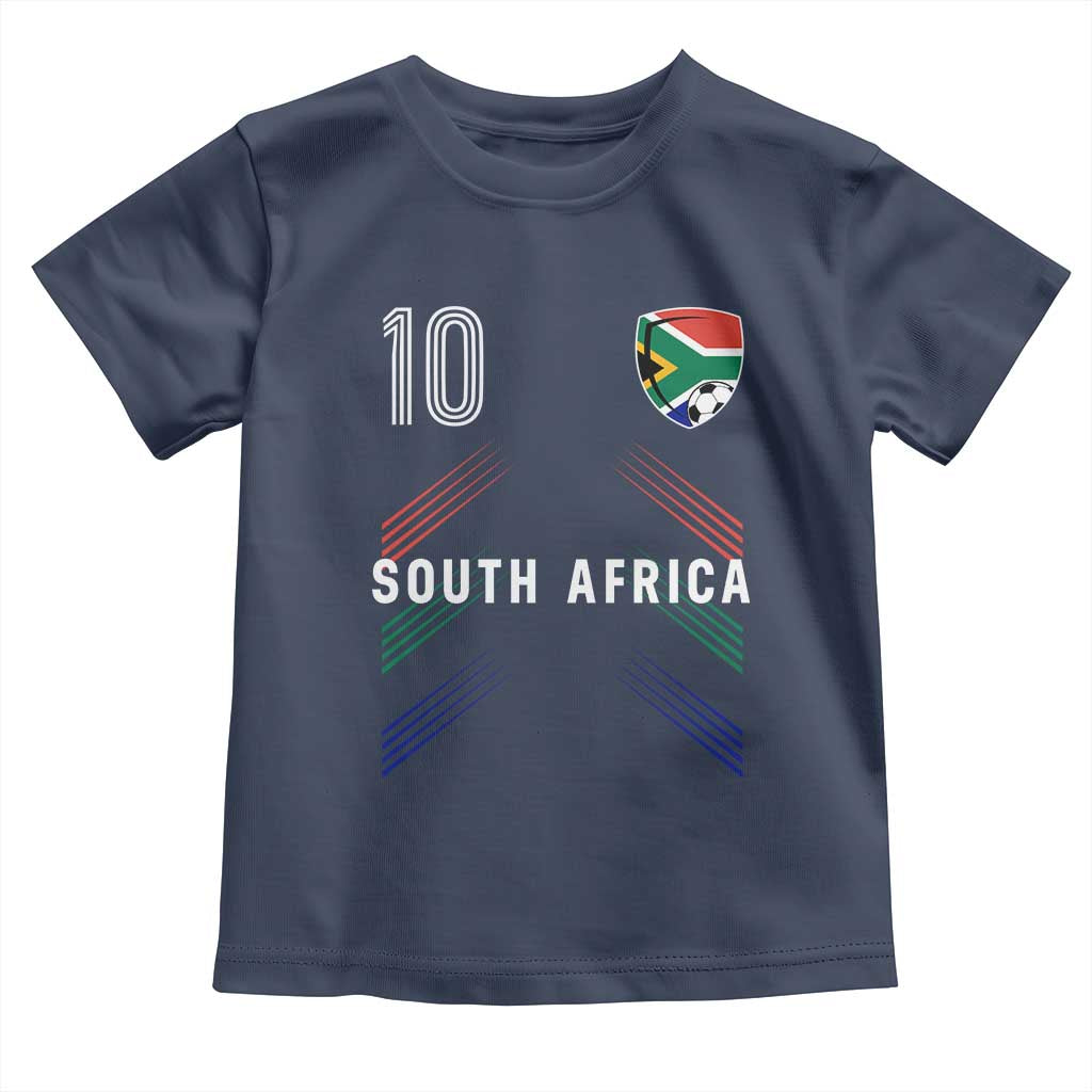 South Africa Soccer Sports Graphic Number 10 Jersey Style Toddler T Shirt Proud South African Football Fans Game Day Pride