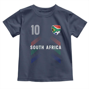 South Africa Soccer Sports Graphic Number 10 Jersey Style Toddler T Shirt Proud South African Football Fans Game Day Pride