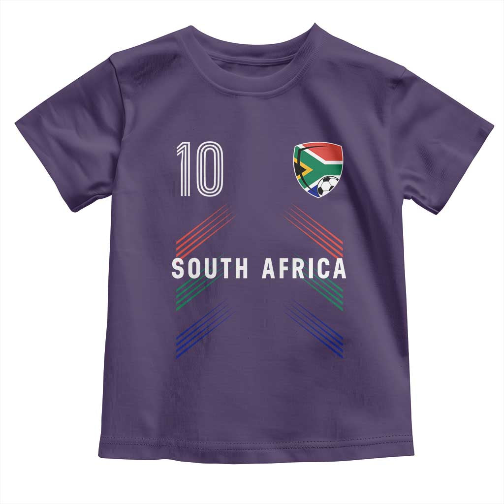 South Africa Soccer Sports Graphic Number 10 Jersey Style Toddler T Shirt Proud South African Football Fans Game Day Pride