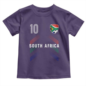 South Africa Soccer Sports Graphic Number 10 Jersey Style Toddler T Shirt Proud South African Football Fans Game Day Pride