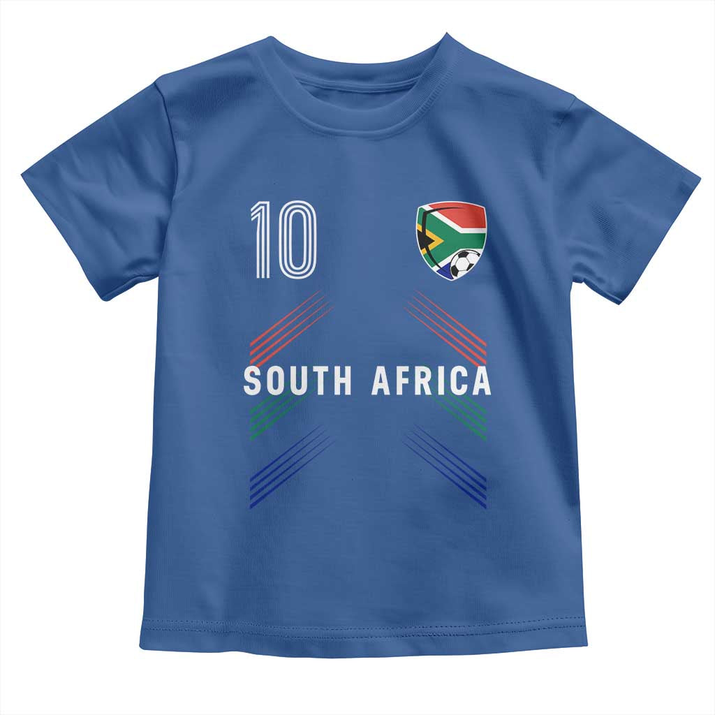 South Africa Soccer Sports Graphic Number 10 Jersey Style Toddler T Shirt Proud South African Football Fans Game Day Pride