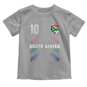 South Africa Soccer Sports Graphic Number 10 Jersey Style Toddler T Shirt Proud South African Football Fans Game Day Pride