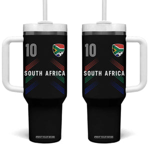 South Africa Soccer Sports Graphic Number 10 Jersey Style Tumbler With Handle Proud South African Football Fans Game Day Pride