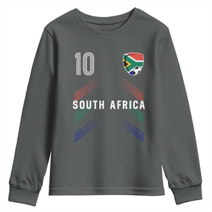 South Africa Soccer Sports Graphic Number 10 Jersey Style Youth Sweatshirt Proud South African Football Fans Game Day Pride