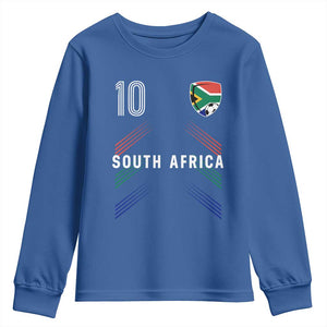 South Africa Soccer Sports Graphic Number 10 Jersey Style Youth Sweatshirt Proud South African Football Fans Game Day Pride