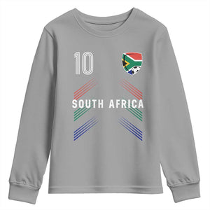 South Africa Soccer Sports Graphic Number 10 Jersey Style Youth Sweatshirt Proud South African Football Fans Game Day Pride