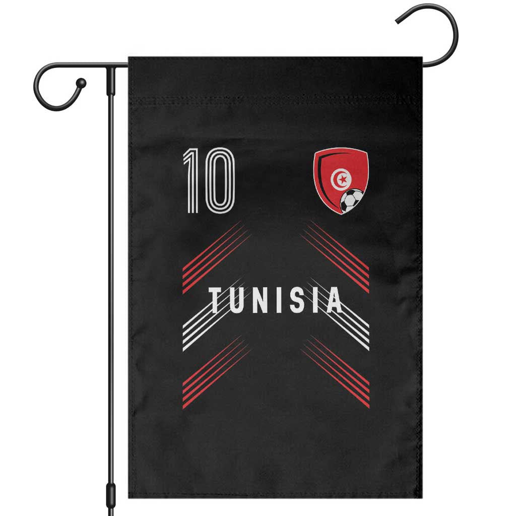 Tunisia Soccer Sports Graphic Number 10 Jersey Style Garden Flag Proud Tunisian Football Fans Game Day Maghreb Pride