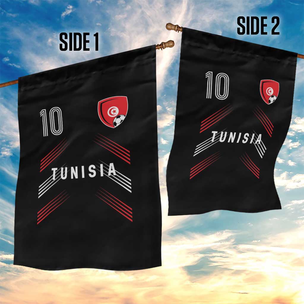 Tunisia Soccer Sports Graphic Number 10 Jersey Style Garden Flag Proud Tunisian Football Fans Game Day Maghreb Pride
