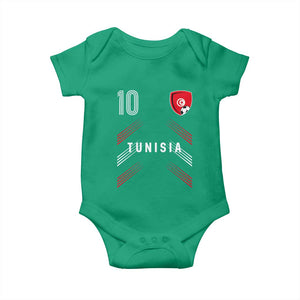 Tunisia Soccer Sports Graphic Number 10 Jersey Style Baby Onesie Proud Tunisian Football Fans Game Day Maghreb Pride