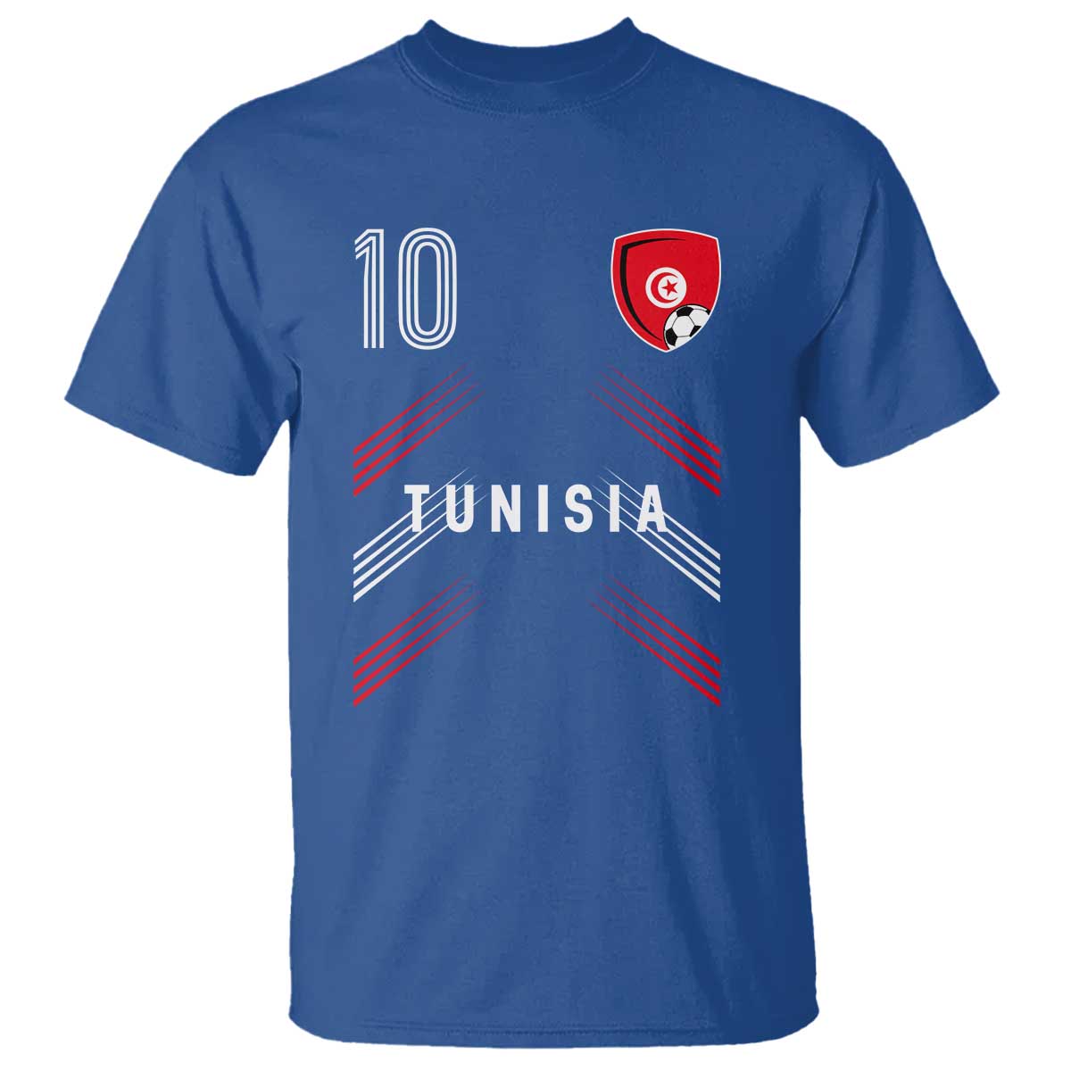 Tunisia Soccer Sports Graphic Number 10 Jersey Style T Shirt Proud Tunisian Football Fans Game Day Maghreb Pride