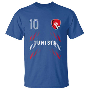 Tunisia Soccer Sports Graphic Number 10 Jersey Style T Shirt Proud Tunisian Football Fans Game Day Maghreb Pride