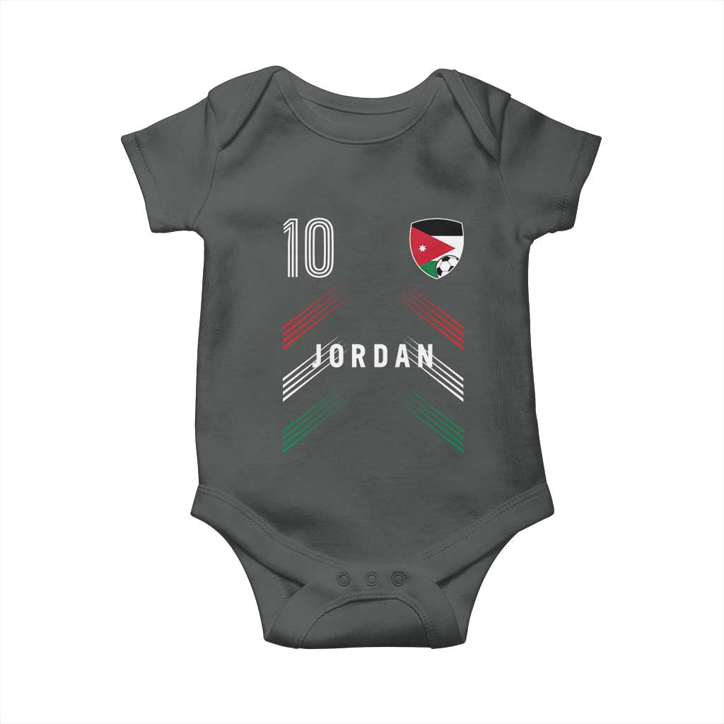 Jordan Soccer Sports Graphic Number 10 Jersey Style Baby Onesie Proud Jordanian Football Fans Game Day Pride