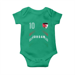 Jordan Soccer Sports Graphic Number 10 Jersey Style Baby Onesie Proud Jordanian Football Fans Game Day Pride