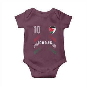 Jordan Soccer Sports Graphic Number 10 Jersey Style Baby Onesie Proud Jordanian Football Fans Game Day Pride