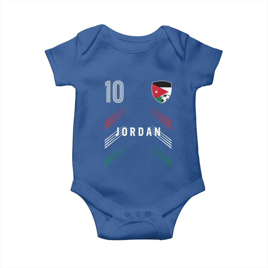 Jordan Soccer Sports Graphic Number 10 Jersey Style Baby Onesie Proud Jordanian Football Fans Game Day Pride