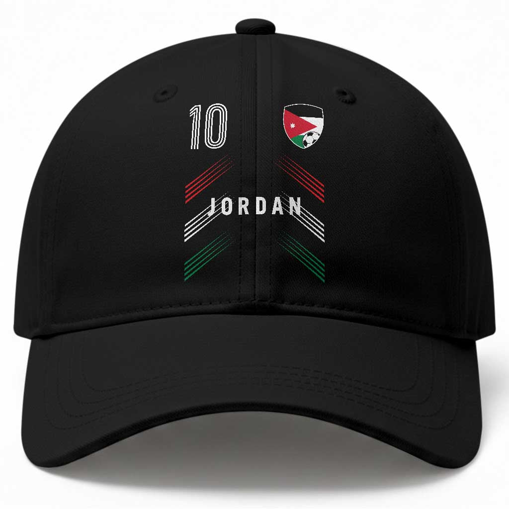 Jordan Soccer Sports Graphic Number 10 Jersey Style Baseball Cap Proud Jordanian Football Fans Game Day Pride