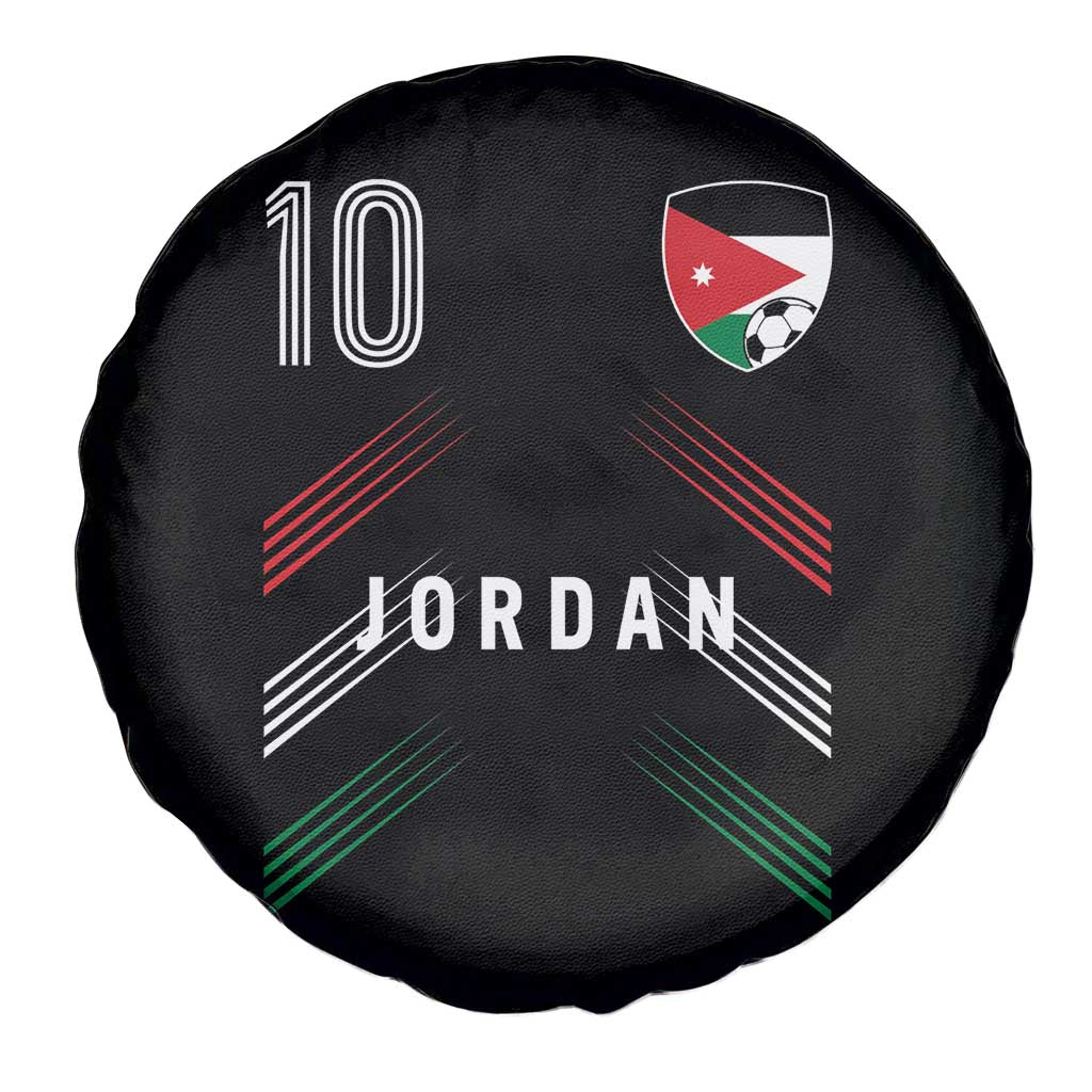 Jordan Soccer Sports Graphic Number 10 Jersey Style Spare Tire Cover Proud Jordanian Football Fans Game Day Pride