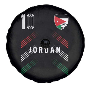 Jordan Soccer Sports Graphic Number 10 Jersey Style Spare Tire Cover Proud Jordanian Football Fans Game Day Pride