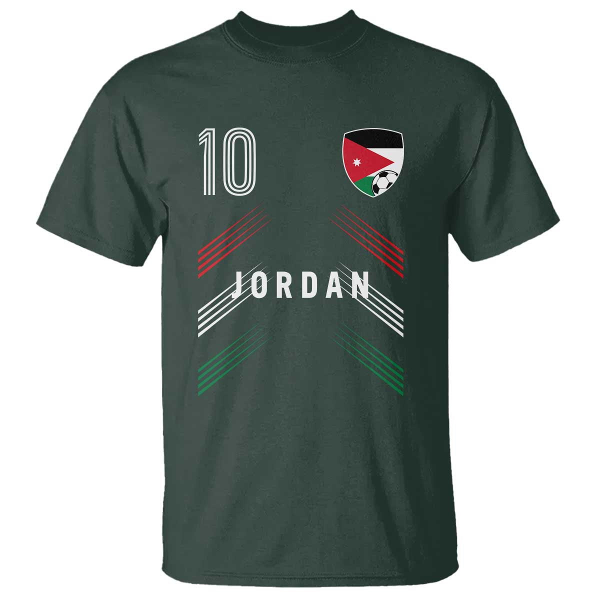 Jordan Soccer Sports Graphic Number 10 Jersey Style T Shirt Proud Jordanian Football Fans Game Day Pride