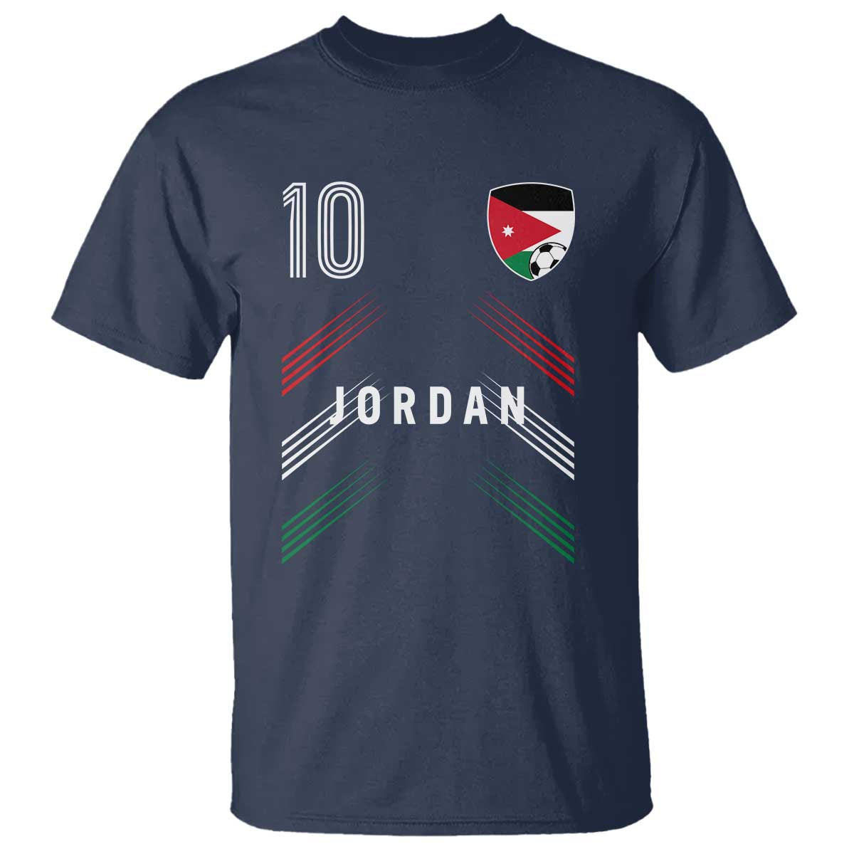 Jordan Soccer Sports Graphic Number 10 Jersey Style T Shirt Proud Jordanian Football Fans Game Day Pride