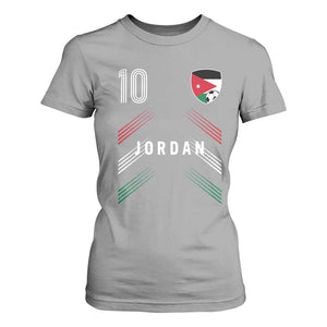 Jordan Soccer Sports Graphic Number 10 Jersey Style T Shirt For Women Proud Jordanian Football Fans Game Day Pride
