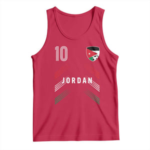 Jordan Soccer Sports Graphic Number 10 Jersey Style Tank Top Proud Jordanian Football Fans Game Day Pride