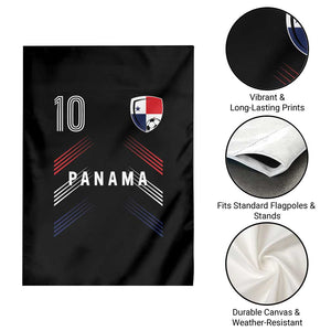 Panama Soccer Sports Graphic Number 10 Jersey Style Garden Flag Proud Panamanian Football Fans Game Day Pride