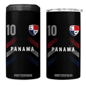 Panama Soccer Sports Graphic Number 10 Jersey Style 4 in 1 Can Cooler Tumbler Proud Panamanian Football Fans Game Day Pride