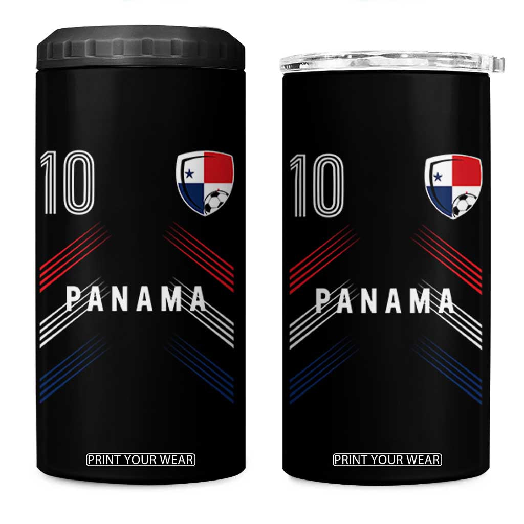 Panama Soccer Sports Graphic Number 10 Jersey Style 4 in 1 Can Cooler Tumbler Proud Panamanian Football Fans Game Day Pride TS02 One Size: 16 oz Black Print Your Wear