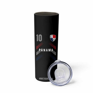 Panama Soccer Sports Graphic Number 10 Jersey Style Skinny Tumbler Proud Panamanian Football Fans Game Day Pride