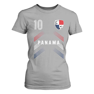 Panama Soccer Sports Graphic Number 10 Jersey Style T Shirt For Women Proud Panamanian Football Fans Game Day Pride