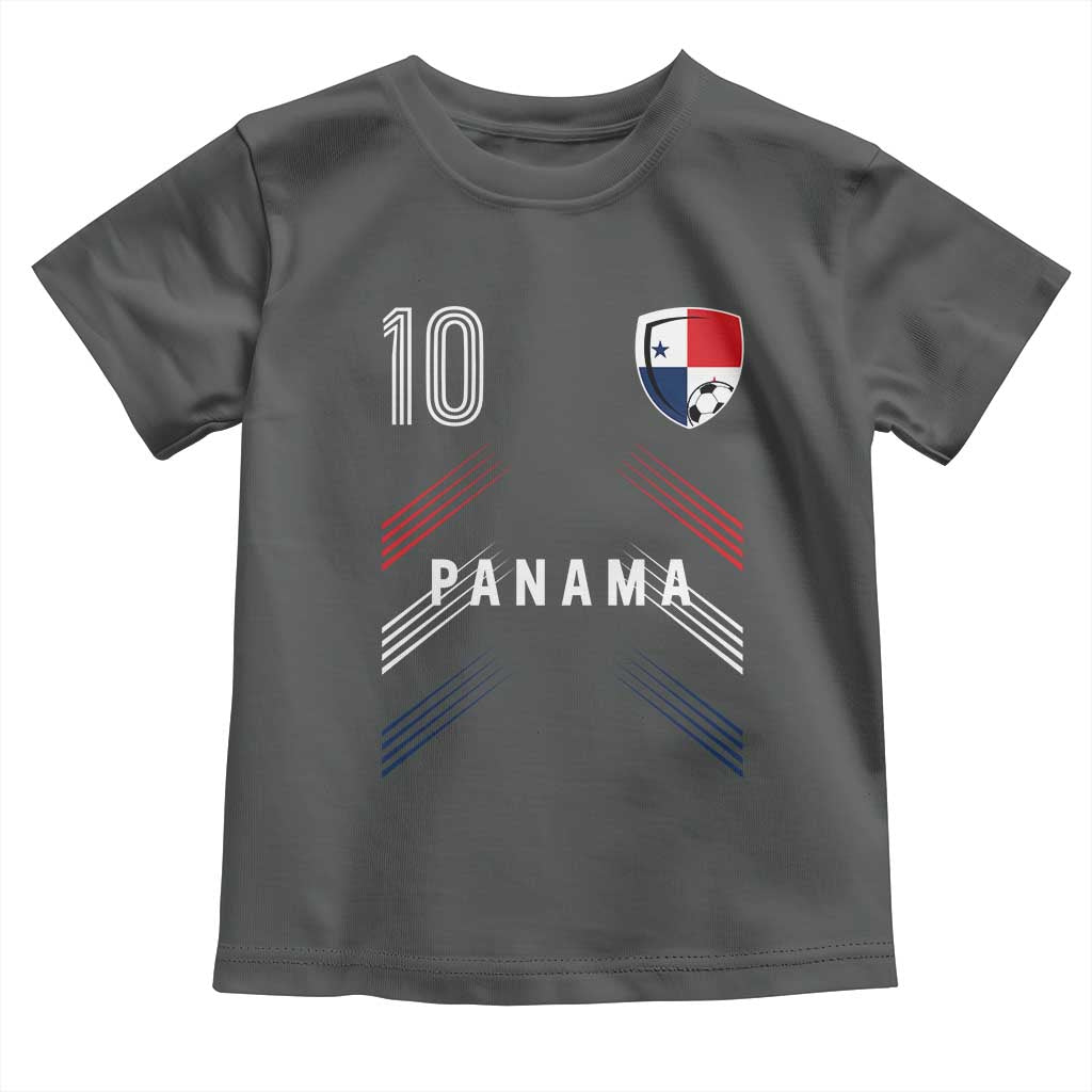 Panama Soccer Sports Graphic Number 10 Jersey Style Toddler T Shirt Proud Panamanian Football Fans Game Day Pride