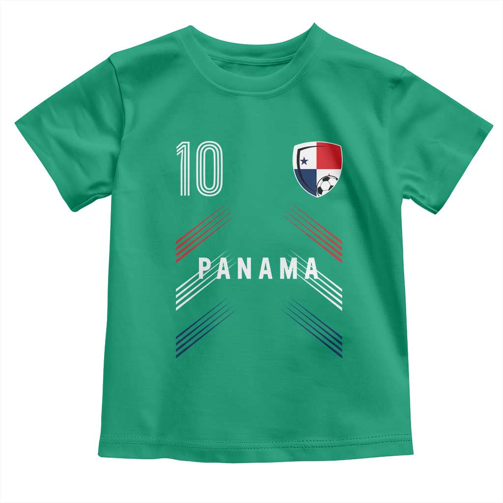 Panama Soccer Sports Graphic Number 10 Jersey Style Toddler T Shirt Proud Panamanian Football Fans Game Day Pride