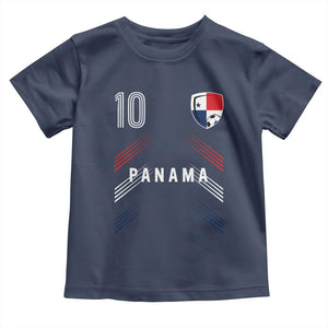 Panama Soccer Sports Graphic Number 10 Jersey Style Toddler T Shirt Proud Panamanian Football Fans Game Day Pride