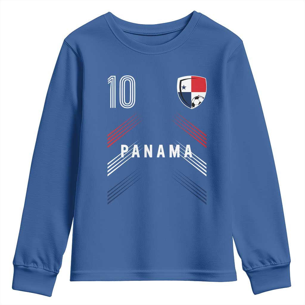Panama Soccer Sports Graphic Number 10 Jersey Style Youth Sweatshirt Proud Panamanian Football Fans Game Day Pride